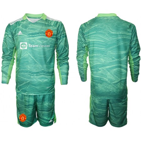 Fußballtrikots Manchester United Torwart Kinder 2021-2022 Langarm 3rd trikot kaufen